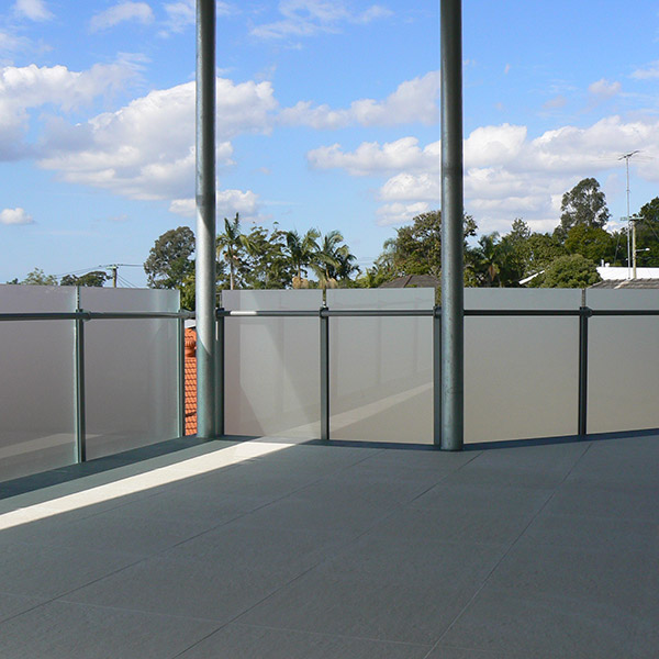 frosted glass balcony